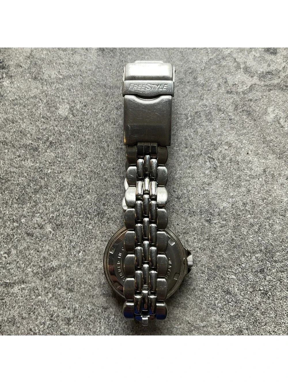 Vintage Shark Freestyle Womens Watch 29mm Stainless Steel Case And Band Bin B